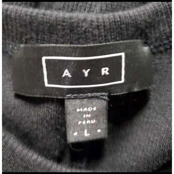 AYR The Metro Bodycon Black Maxi Tank Dress L Sleeveless Ribbed Knit Pima Cotton - Picture 3 of 6